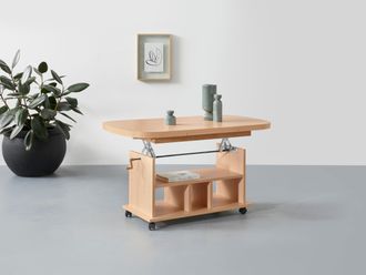 Hela Couchtisch auf Rollen, höhenverstellbar und ausziehbar