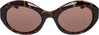 Balenciaga Occhiali da sole ovali - Marrone