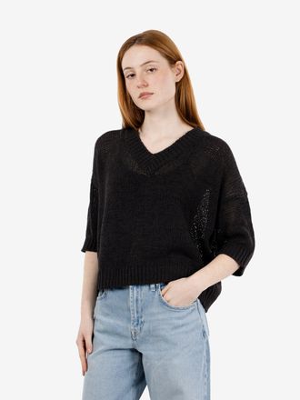 Roberto Collina Maglione con scollo a V moro