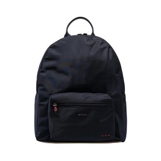 Kiton Mochila con cremallera y logo - Bags - Hombre - Azul - ONE SIZE