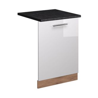 Vicco Panel Frontal Del Lavavajillas Fame-line, Blanco Alto Brillo, 60 Cm, Et Antracita Vicco