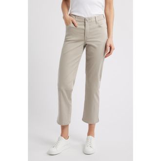 Wit & Wisdom High Waist Straight Leg Stretch Twill Pants in Flax at Nordstrom Rack, Size 16