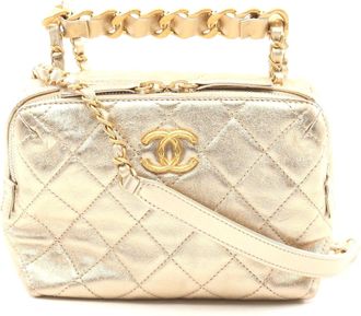 Chanel Matelasse Leather Shoulder Bag Gold