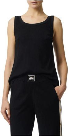 Elisabetta Franchi Dames, Tops, Zwart, Maat: M Viscose