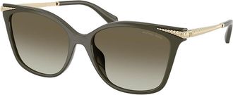 Michael Kors MK2295U ANDERMATT 39028E Womens Sunglasses Green Size 55