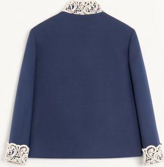 Valentino Giacca In Crepe Couture Donna BLU 36