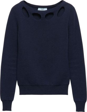 Prada Cotton Boat Neck Sweater