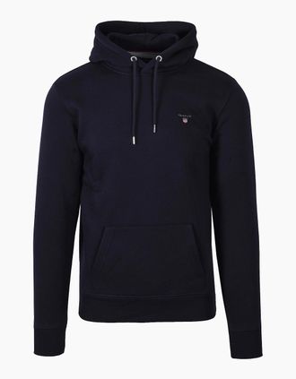 GANT Mens Gant Original Sweat Hoodie Evening Blue - Navy - Size: 42