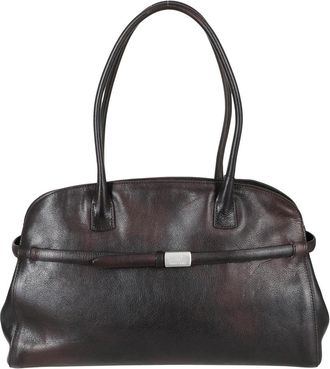Orciani Aura Lagoon Grote Schoudertas - Dames - Tassen - Bruin - Maat: ONE Size Zijde