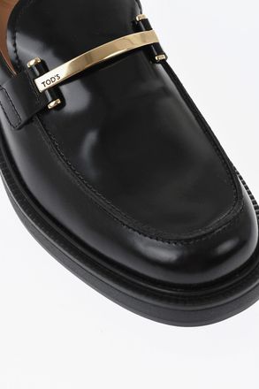Tod's Mocassini in Pelle Spazzolata con Dettaglio Dorato Tods