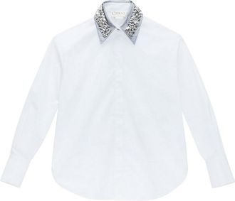 Genny Crystal Collar Shirt