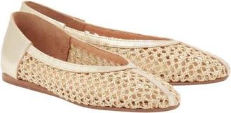 Ancient Greek Sandals Aeropi Raffia Flat in Platinum/Natural at Nordstrom, Size 12Us