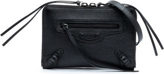 Balenciaga Pre-owned Balenciaga Grained Calfskin Neo Classic Zip Around Crossbody 644182A.1000A.TA.52814