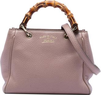Gucci Pre-owned Gucci Mini Calfskin Bamboo Shopper Satchel Ladies IK96U9ABGL25Q40C
