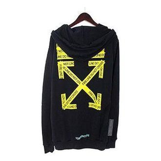 Off-white Zipped Fire Tape Ordinary Version Black OMBB030S180030241060