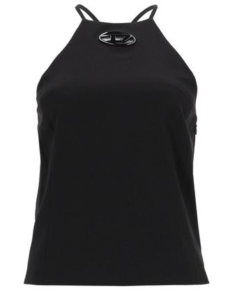 Diesel Neutrals D-Elma Fitted Crisscross Back Tank Top