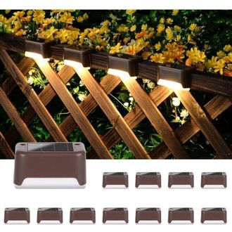 OEM Luces Solares Para Exteriores, 12 Luces Para Escaleras, Luces Led Impermeables Para Escaleras Exteriores, Escalones, Vallas, Patios, Canalones, Camino