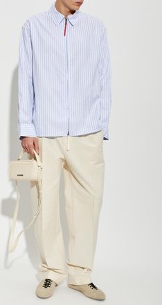 Jacquemus Cotton Flash Shirt, Mens, Blue