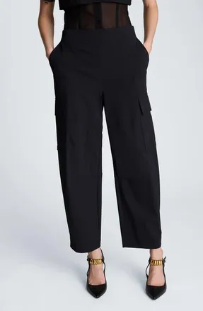 Kenneth Cole Cargo Barrel Leg Pants in Black at Nordstrom, Size X-Large