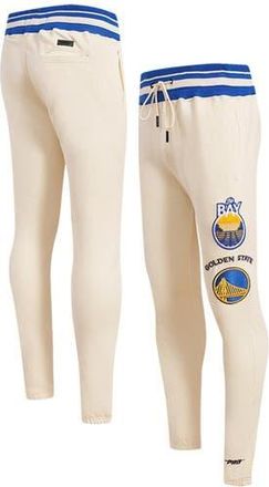 Pro Standard Mens Pro Standard Cream Golden State Warriors Retro Classic Fleece Sweatpants at Nordstrom, Size Large