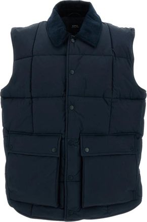 A.P.C. Jimmy Quilted Vest - - Jackets - Uomo - Blu - L