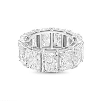Diana M. Jewels 14kt white gold 13.00cts radiant lab grown diamond eternity band