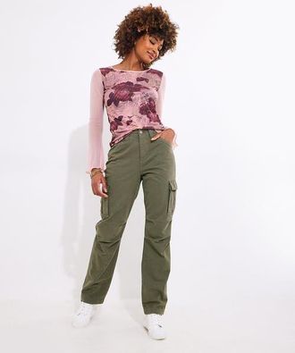 Joe Browns Classic Cargo Pants in Dark Olive Green at Nordstrom, Size 20