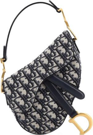 Dior Saddle Handbag Oblique Canvas Mini shoulder bag - Blu