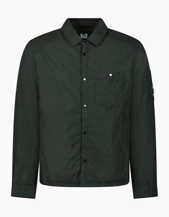 C.P. Company Mens CP Company Nylon Button Up Lens Overshirt in Black - Size: 42/Regular