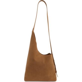 BCBGeneration Faux Suede Asymmetric Shoulder Bag in Caramel at Nordstrom Rack