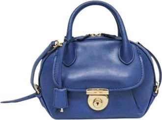 Ferragamo Pre-owned Handbags, female, Blue, Size: ONE SIZE Pre-owned Fiamma Ge-21 E881 Handbag