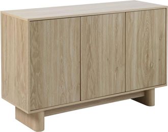 Oviala Aparador escandinavo de 3 puertas de 120 cm en madera clara