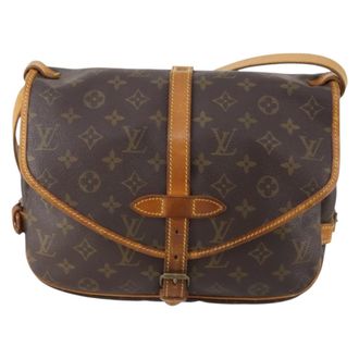 Louis Vuitton Saumur Monogram Canvas Brown Canvas Handbag (Pre-Owned)