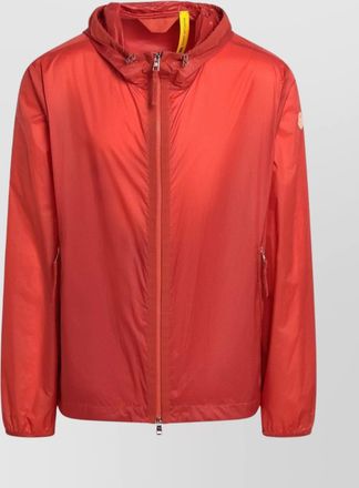 Moncler lightweight windbreaker coat with hood