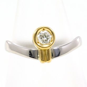 C&A Platinum Yellow Gold Yellow Gold (18K) Platinum 900 Band Ring (Pre-Owned)