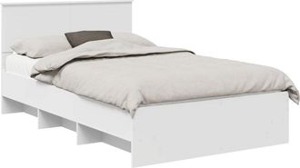 vidaXL Estructura De Cama Blanco 120 X 190 Cm Madera De Ingenier&iacute;a Vidaxl