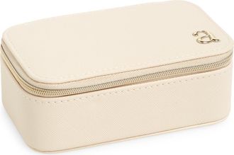 Nordstrom Initial Rectangular Jewelry Box in A- Cream- Gold at Nordstrom