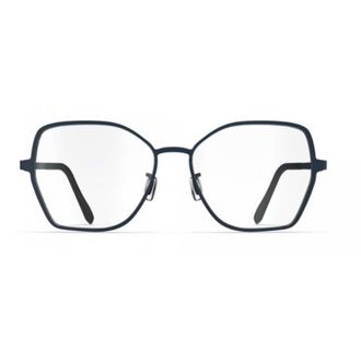 Blackfin Bf1082 Antigua Sleek Geometric Blue Frame Eyeglasses with Adjustable Nose Pads
