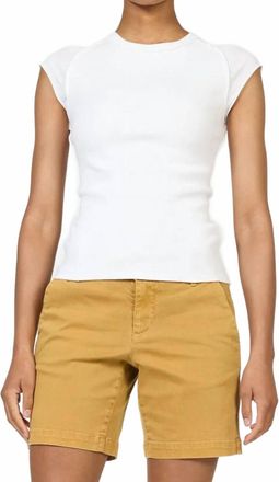 Dear John Denim Kimmie Cap Sleeve Tee In White