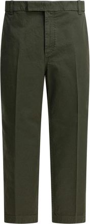 Thom Browne Cotton Twill Utility Broek - Heren - Straight fit broeken - Groen - XL - Katoen - Broeken
