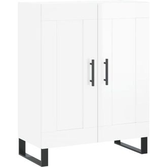 vidaXL Vidaxl - Aparador De Madera Contrachapada Blanco Brillante 69,5x34x90 Cm