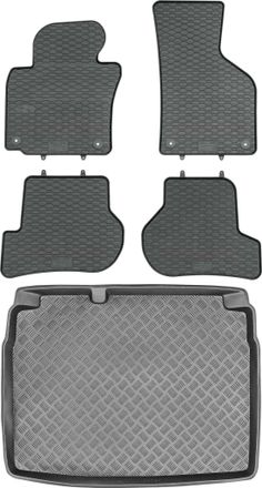 OEM Juego De Alfombrillas De Goma Para Coche Y Alfombrilla Para Maletero Para Volkswagen Golf Vi Hatchback (2008-2012)