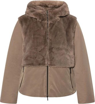 Gil Bret Giacca con cappuccio in ecopelliccia - - Jackets - Donna - Beige - M