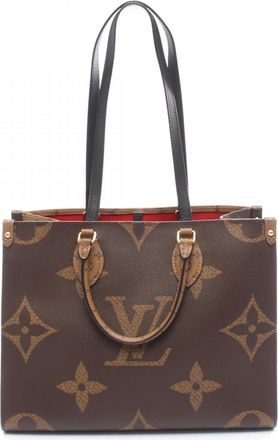 Louis Vuitton Beige Brown Monogram Coated Canvas Tote Bag (Pre-Owned)