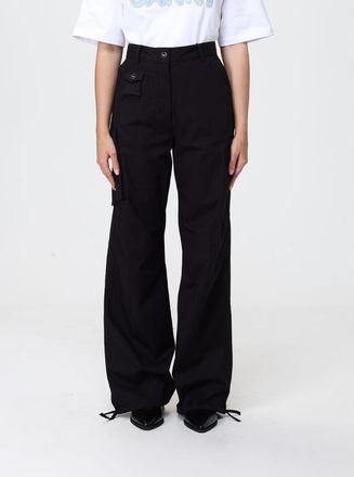 Ganni Pantaloni cargo in cotone stretch