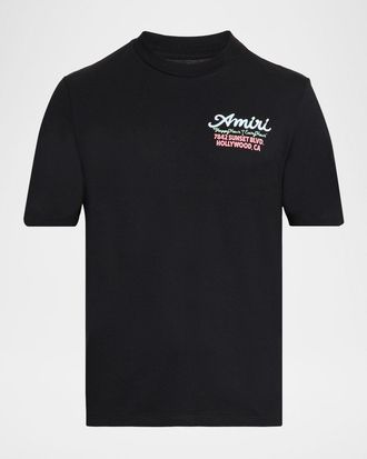 Amiri Mens Neon Lights Oversized T-Shirt