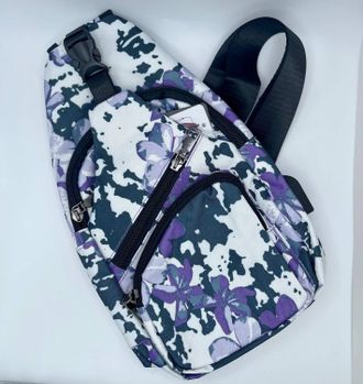 Calla Unisex Nupouch Anti-Theft Daypack In Purple Floral