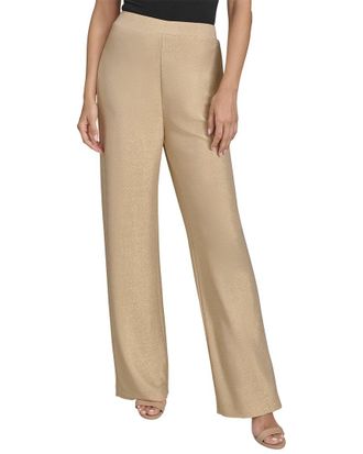 Halston Heritage Wide Leg Metallic Pant