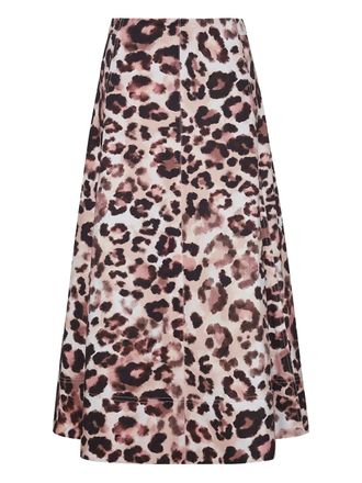 Cara Cara Aisha cheetah-print midi skirt - women - Cotton - 2 - Neutrals