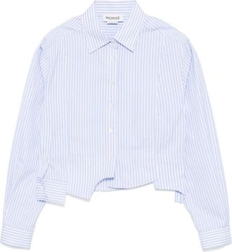 Monse Camicia crop con inserti - Blu